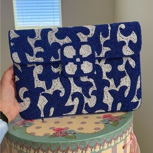 Love Royal Blue Fabric with Gold Accents